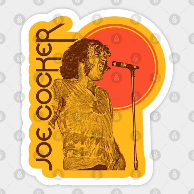 Joe Cocker // Feelin' Alright Retro 70s FanArt Design Sticker by darklordpug